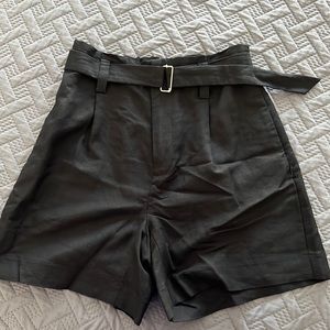 Calvin Klein size 4 black shorts with attached belt